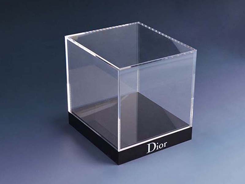 亞克力展示盒定制黑色底座透明罩子廠(chǎng)家定做